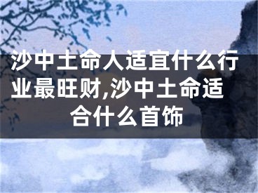 沙中土命人适宜什么行业最旺财,沙中土命适合什么首饰