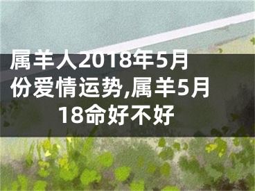 属羊人2018年5月份爱情运势,属羊5月18命好不好