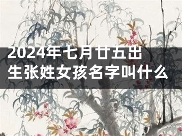 2024年七月廿五出生张姓女孩名字叫什么