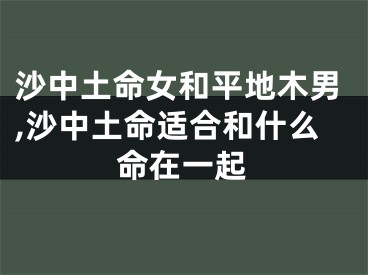 沙中土命女和平地木男,沙中土命适合和什么命在一起