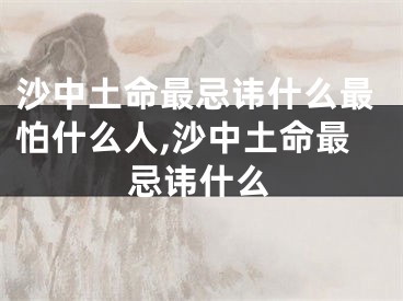 沙中土命最忌讳什么最怕什么人,沙中土命最忌讳什么