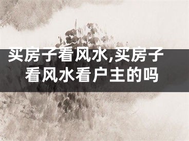 买房子看风水,买房子看风水看户主的吗