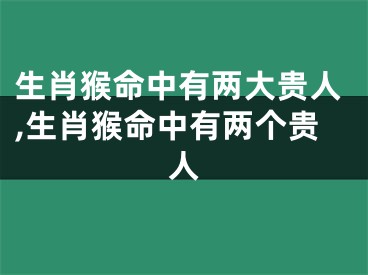 生肖猴命中有两大贵人,生肖猴命中有两个贵人
