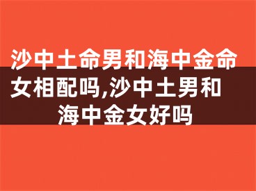 沙中土命男和海中金命女相配吗,沙中土男和海中金女好吗