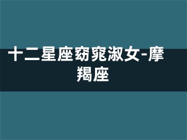 十二星座窈窕淑女-摩羯座