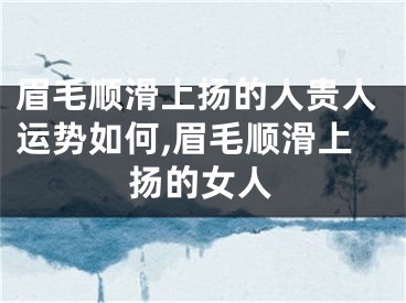 眉毛顺滑上扬的人贵人运势如何,眉毛顺滑上扬的女人