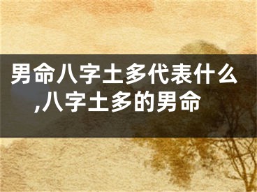 男命八字土多代表什么,八字土多的男命