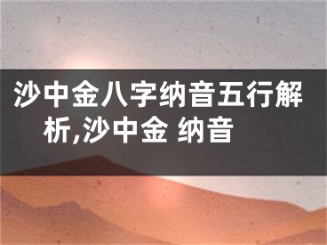 沙中金八字纳音五行解析,沙中金 纳音