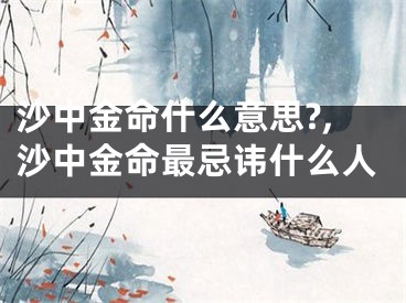 沙中金命什么意思?,沙中金命最忌讳什么人