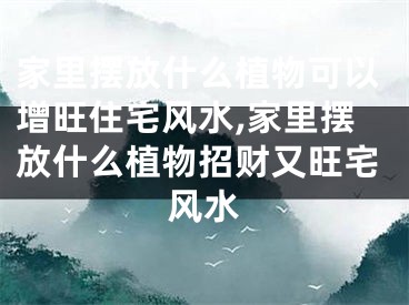 家里摆放什么植物可以增旺住宅风水,家里摆放什么植物招财又旺宅风水
