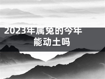 2023年属兔的今年能动土吗