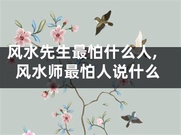 风水先生最怕什么人,风水师最怕人说什么
