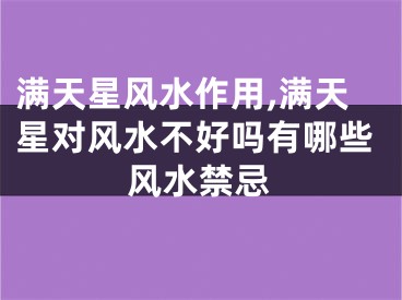 满天星风水作用,满天星对风水不好吗有哪些风水禁忌