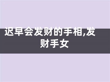 迟早会发财的手相,发财手女