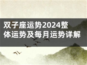 双子座运势2024整体运势及每月运势详解