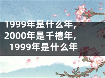 1999年是什么年,2000年是千禧年,1999年是什么年