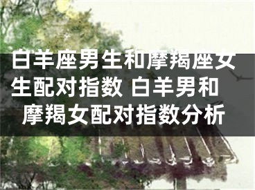 白羊座男生和摩羯座女生配对指数 白羊男和摩羯女配对指数分析