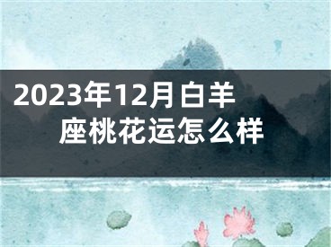 2023年12月白羊座桃花运怎么样
