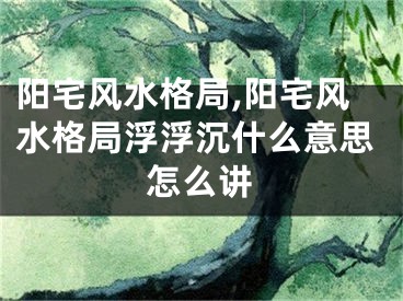 阳宅风水格局,阳宅风水格局浮浮沉什么意思怎么讲
