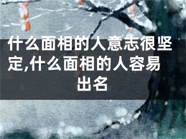 什么面相的人意志很坚定,什么面相的人容易出名