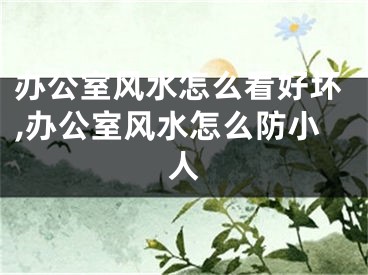 办公室风水怎么看好坏,办公室风水怎么防小人