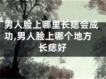男人脸上哪里长痣会成功,男人脸上哪个地方长痣好