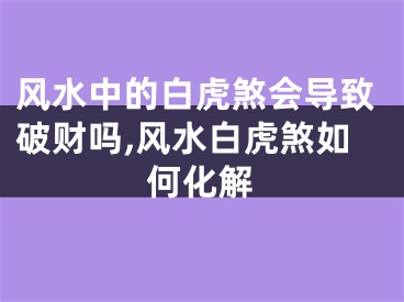 风水中的白虎煞会导致破财吗,风水白虎煞如何化解