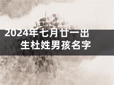 2024年七月廿一出生杜姓男孩名字