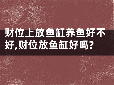 财位上放鱼缸养鱼好不好,财位放鱼缸好吗?