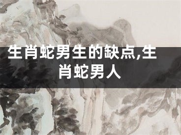 生肖蛇男生的缺点,生肖蛇男人
