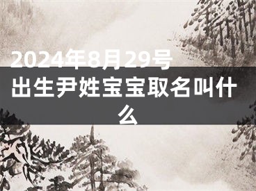 2024年8月29号出生尹姓宝宝取名叫什么