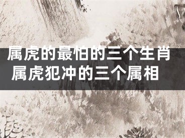 属虎的最怕的三个生肖 属虎犯冲的三个属相