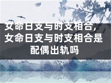 女命日支与时支相合,女命日支与时支相合是配偶出轨吗