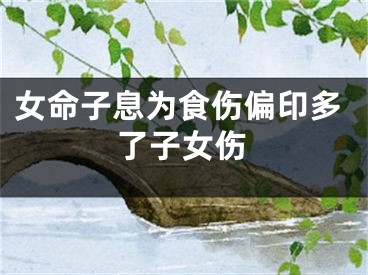 女命子息为食伤偏印多了子女伤