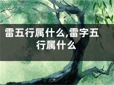 雷五行属什么,雷字五行属什么