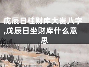 戊辰日柱财库大贵八字,戊辰日坐财库什么意思