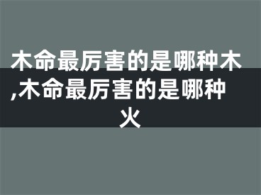 木命最厉害的是哪种木,木命最厉害的是哪种火