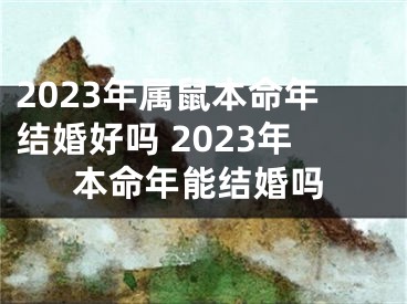 2023年属鼠本命年结婚好吗 2023年本命年能结婚吗