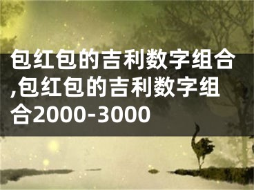包红包的吉利数字组合,包红包的吉利数字组合2000-3000
