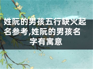 姓阮的男孩五行缺火起名参考,姓阮的男孩名字有寓意