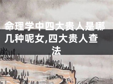 命理学中四大贵人是哪几种呢女,四大贵人查法