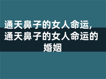 通天鼻子的女人命运,通天鼻子的女人命运的婚姻