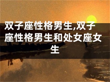 双子座性格男生,双子座性格男生和处女座女生