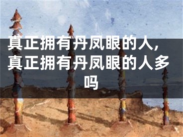 真正拥有丹凤眼的人,真正拥有丹凤眼的人多吗