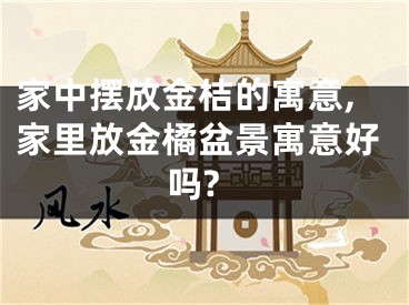家中摆放金桔的寓意,家里放金橘盆景寓意好吗?