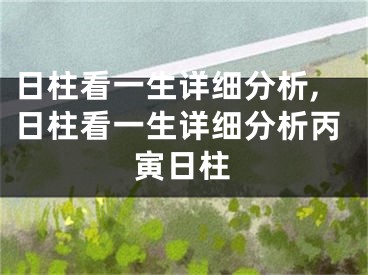 日柱看一生详细分析,日柱看一生详细分析丙寅日柱