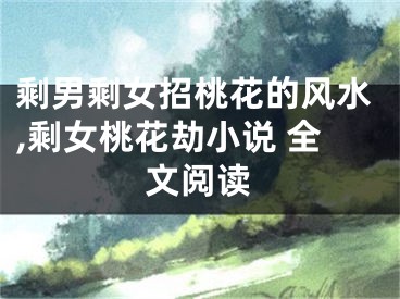 剩男剩女招桃花的风水,剩女桃花劫小说 全文阅读