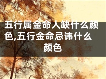 五行属金命人缺什么颜色,五行金命忌讳什么颜色