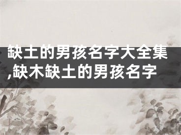 缺土的男孩名字大全集,缺木缺土的男孩名字