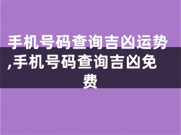 手机号码查询吉凶运势,手机号码查询吉凶免费